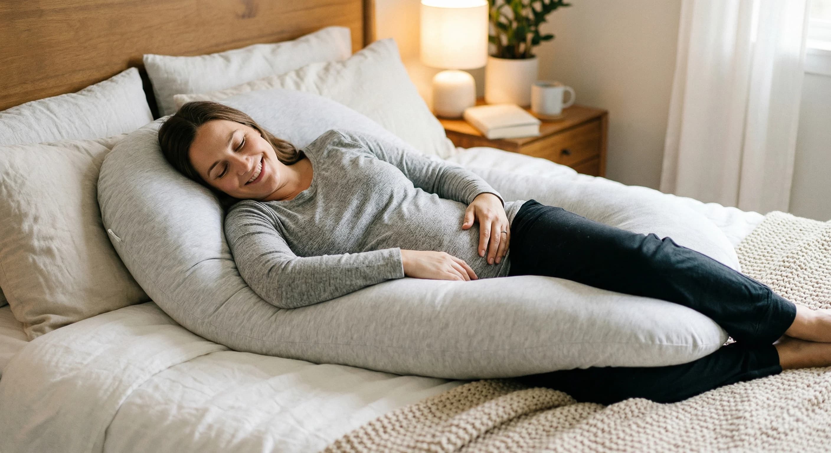 "Poduszka ciążowa - czy warto ją kupić? (Szczera recenzja korzyści)"